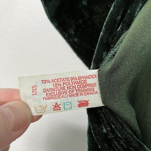 Vintage Jacob Mini Dress Womens S Green Crushed Velvet Low Back 90s Whimsygoth - Picture 2 of 10